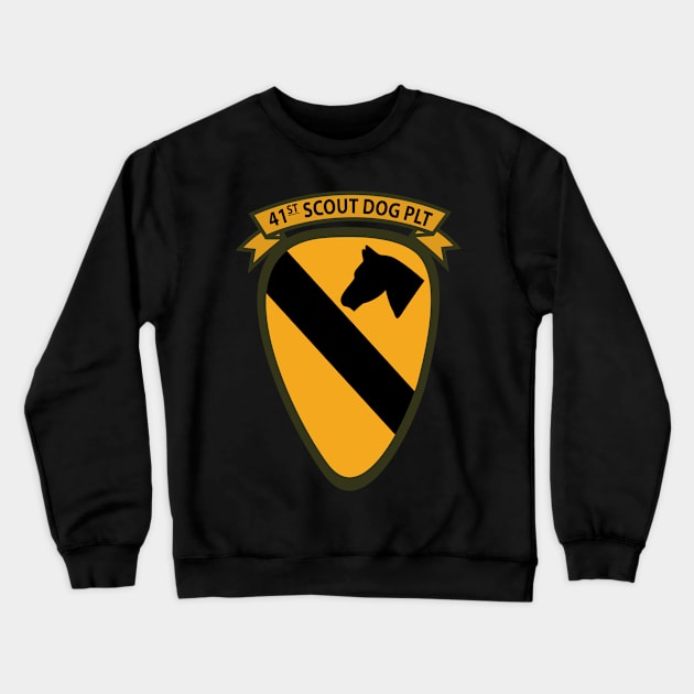 41st  Scout Dog Platoon 1st Cav wo Txt Crewneck Sweatshirt by twix123844